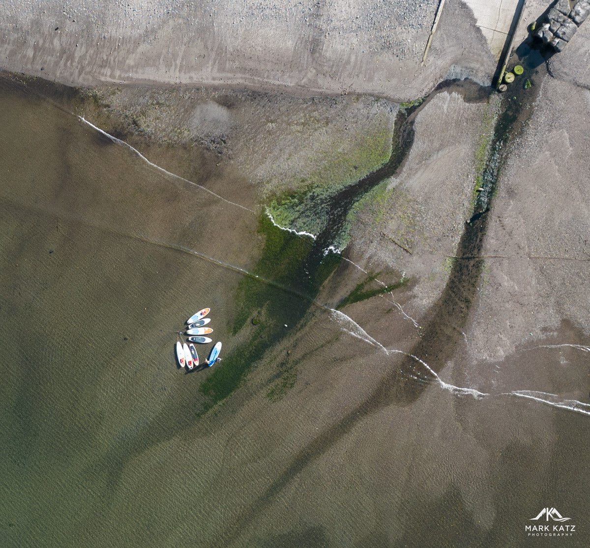 Drone aerial shot revealing hidden marsh waterways, stunning coastal fine art landscape photography.
