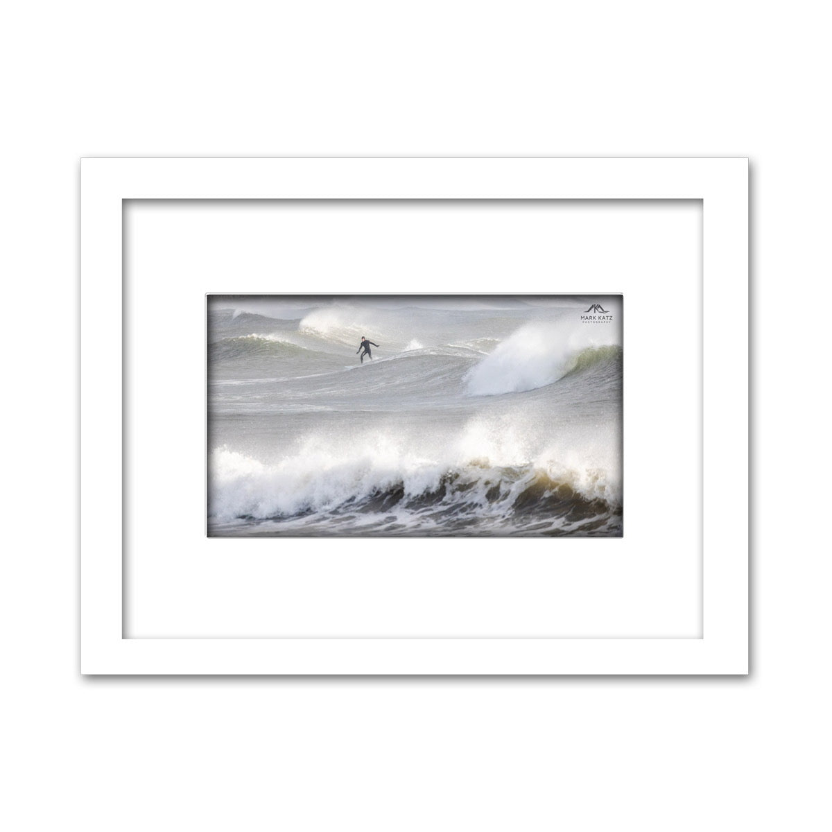 November Surf – Black and White Coastal Photography Print by Mark Katz