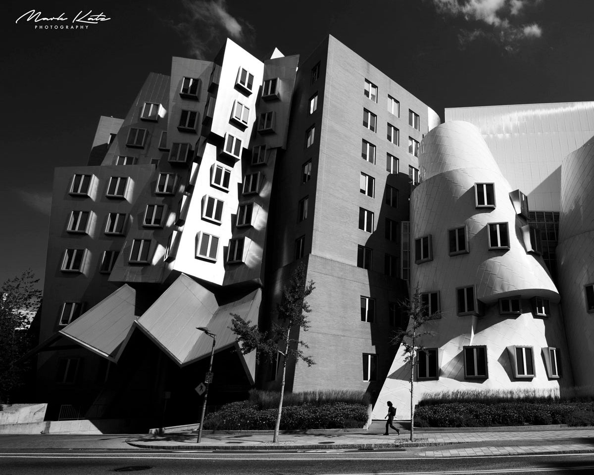 Black and white photo of pedestrian stride-by through urban corridors, fine art photography for modern decor.