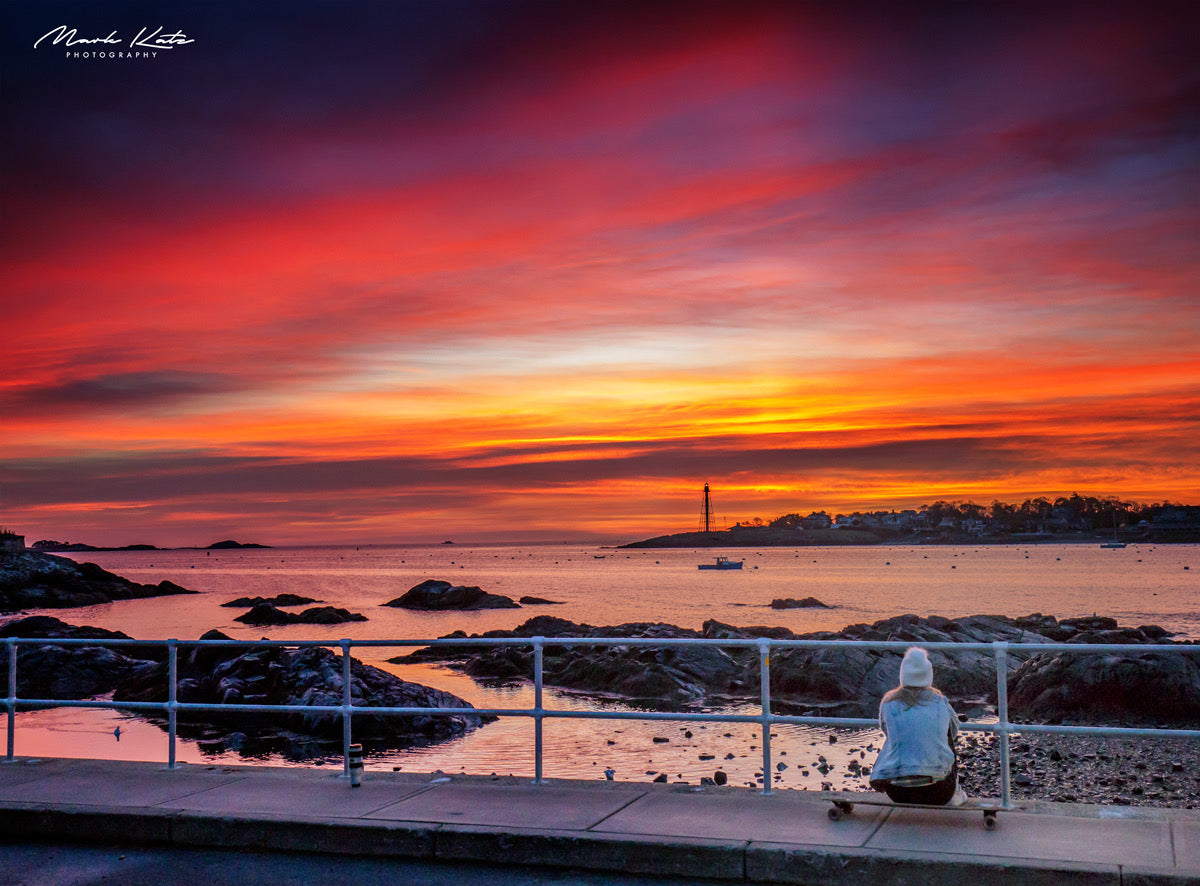 Ocean sunrise scene evoking dreamy atmosphere, fine art seascape photography for peaceful interiors.