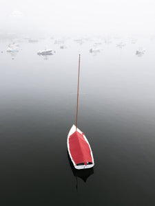 Racer's Row in the fog