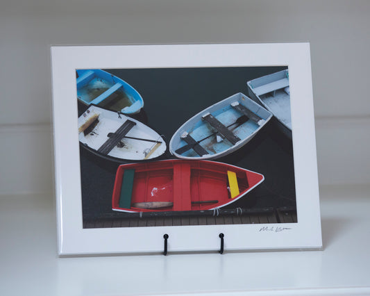 Vibrant nautical scene printed in 9x12 format, fine art print perfect for modern spaces.