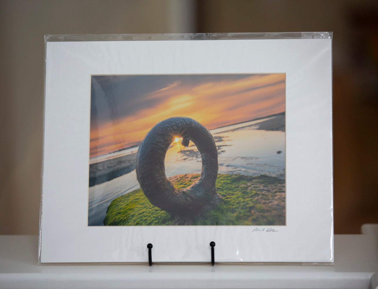 Photograph of a mooring ring in Marblehead during sunrise by Mark Katz Photography