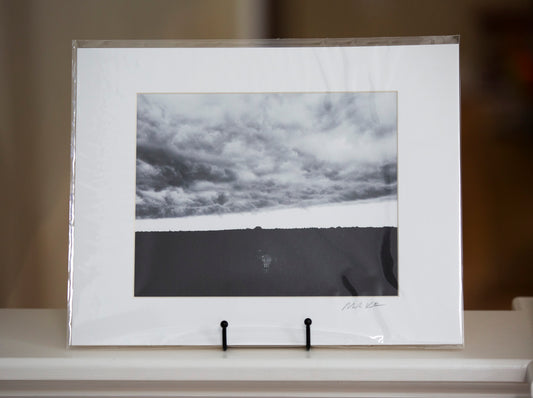 Black and white photograph of a minimalist landscape by Mark Katz Photography