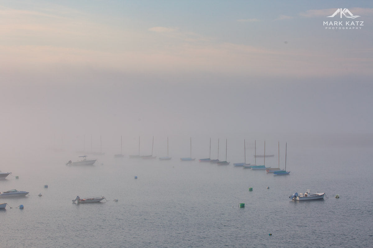 Racer's Row in the Fog- Marblehead, MA by Mark Katz Photography