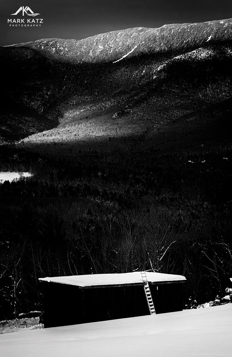 Black and white minimalist image; dramatic fine art photo by Mark Katz Photography