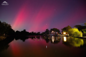 Aurora borealis over Redd's Pond, Marblehead, MA by Mark Katz Photography