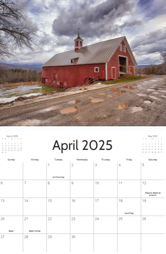 2025 Vermont Calendar-Mark Katz Photography