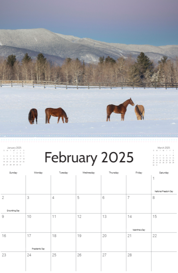 2025 Vermont Calendar