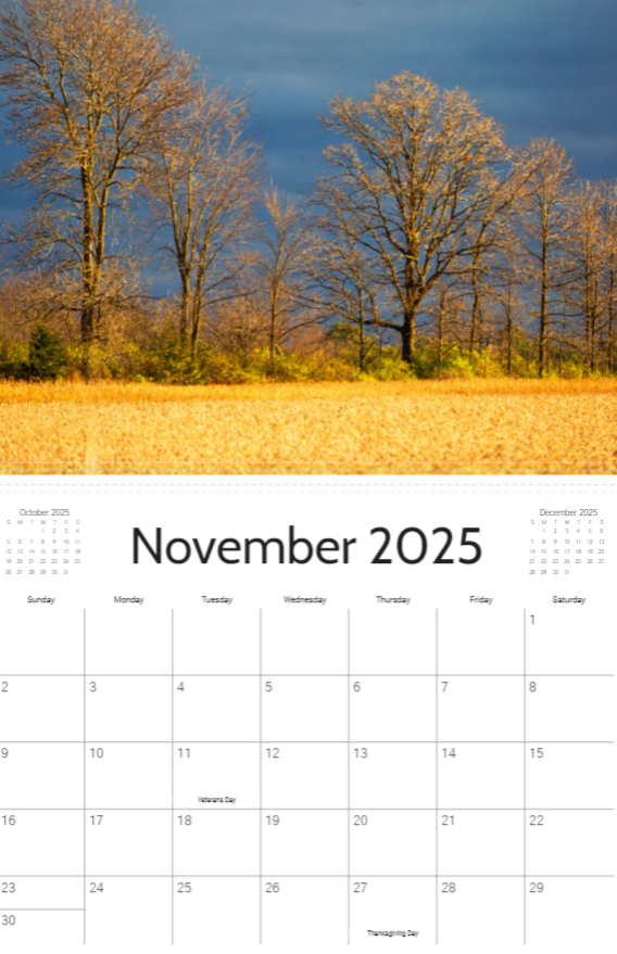 2025 Vermont Calendar-Mark Katz Photography