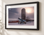 Agri-Glow in Ebonized Oak frame with white archival mat