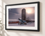 Agri-Glow in Flat Black frame with white archival mat