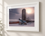 Agri-Glow in Flat White frame with white archival mat