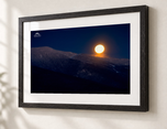Arctic Moon in Ebonized Oak frame with white archival mat