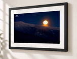 Arctic Moon in Flat Black frame with white archival mat
