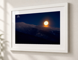 Arctic Moon in Flat White frame with white archival mat