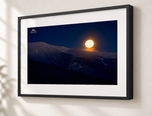 Arctic Moon in Gallery Black frame with white archival mat