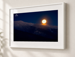Arctic Moon in Gallery White frame with white archival mat