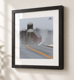 Back Roads in Ebonized Oak frame with white archival mat