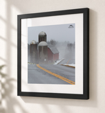 Back Roads in Flat Black frame with white archival mat
