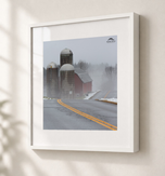Back Roads in Gallery White frame with white archival mat