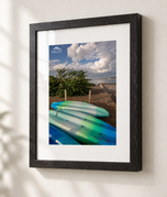 Carefree Zone in Ebonized Oak frame with white archival mat