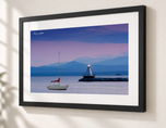 Champlain Siren in Flat Black frame with white archival mat