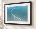 Changing Course in Flat Black frame with white archival mat