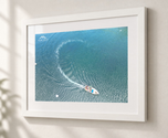 Changing Course in Flat White frame with white archival mat