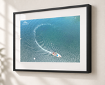 Changing Course in Gallery Black frame with white archival mat