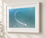 Changing Course in Gallery White frame with white archival mat