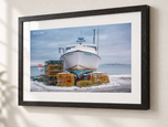 Coastal Winters in Ebonized Oak frame with white archival mat