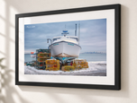 Coastal Winters in Flat Black frame with white archival mat