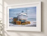 Coastal Winters in Flat White frame with white archival mat
