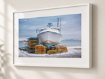 Coastal Winters in Gallery White frame with white archival mat