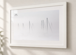 Dense Fog in Flat White frame with white archival mat
