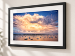Detonation in Flat Black frame with white archival mat