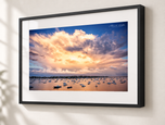 Detonation in Gallery Black frame with white archival mat