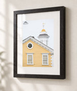 Dressed in Yellow in Ebonized Oak frame with white archival mat