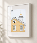 Dressed in Yellow in Gallery White frame with white archival mat