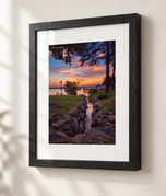 End of Day Gathering in Ebonized Oak frame with white archival mat