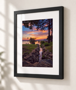 End of Day Gathering in Flat Black frame with white archival mat