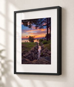 End of Day Gathering in Gallery Black frame with white archival mat