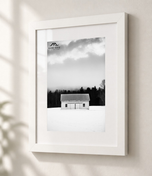 Epiphany in Flat White frame with white archival mat
