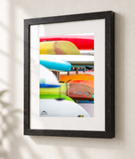 Fiesta in Ebonized Oak frame with white archival mat