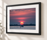 Fireball Sunrise in Flat Black frame with white archival mat