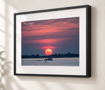 Fireball Sunrise in Gallery Black frame with white archival mat