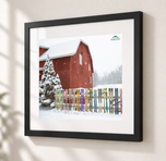 Going Skiing in Flat Black frame with white archival mat