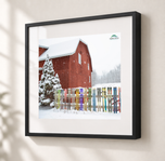 Going Skiing in Gallery Black frame with white archival mat