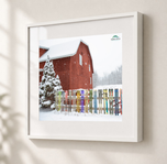 Going Skiing in Gallery White frame with white archival mat